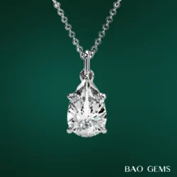 Solitaire Pear Diamond Necklace for Women - Image 2