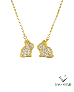 LAB GROWN DIAMOND ANIMAL PENDANT NECKLACE 18"